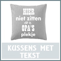 Kussen met tekst