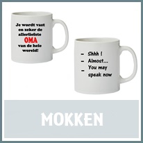 Mokken met tekst