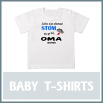 Baby t-shirts met tekst