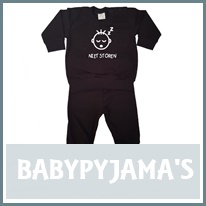 Baby pyjama met tekst