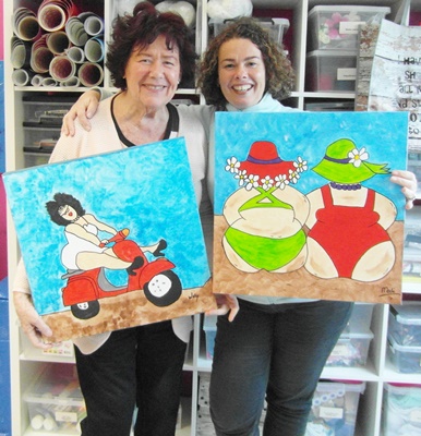 Workshop Dikke dames schilderen Workshop Dikke dames schilderen