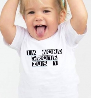 zwangerschap aankondiging shirt  ' Ik word grote zus'