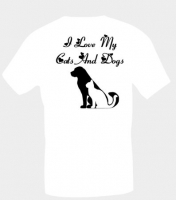 T-shirt I love my cats and dogs