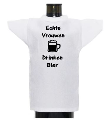 Mini T-shirt met tekst Echte vrouwen drinken bier