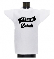 Mini T-shirt met tekst Meester bedankt