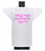 Mini T-shirt met tekst Wil jij mijn peettante zijn