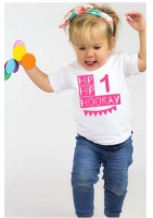 Baby t-shirt verjaardag Hip hip hooray