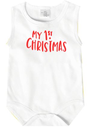 Baby romper my first Christmas