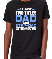 Heren t- shirt met tekst ' I have two titles'