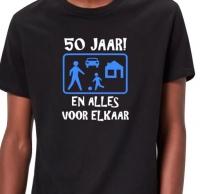 Heren t-shirt 50 jaar en alles voor elkaar