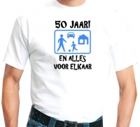 Heren t-shirt 50 jaar en alles voor elkaar