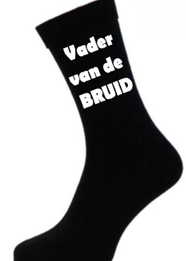Heren sokken met tekst ' Vader van de bruid'