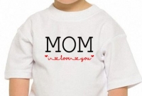 Bedrukte Kinder t-shirt Mom I love you