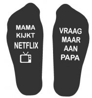 Dames sokken cadeau 'Mama kijkt netflix'