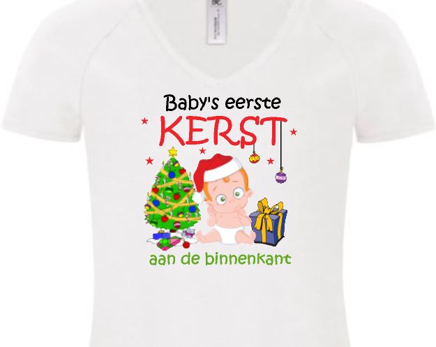 T-shirt Baby's eerste kerst