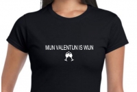 Dames t-shirt Mijn valentijn is wijn
