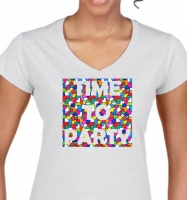 Dames t-shirt Time to party