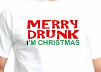 T-shirt Merry christmas i'm drunk