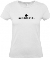 Dames T-shirt met bedrukking ' Lacoste veel'