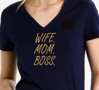 Wife mom boss dames t- shirt