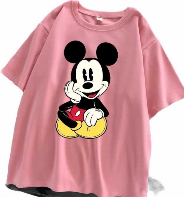 Dames t-shirt  Micky mouse roze