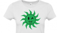 zon met smiley dames t-shirt