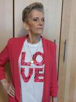 Dames t-shirt  met tekst 'love '
