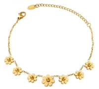 18 K roestvrijstalen bloemen armband