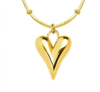 Roestvrijstalen hart ketting