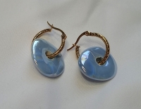 keramiek oorbellen blauw