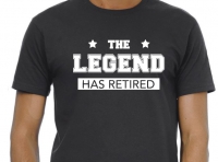 Heren shirt The legend is retired