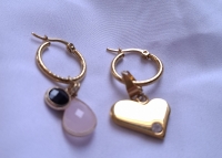 Bedel oorbellen hart druppel