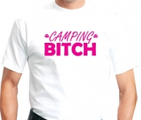 Heren t-shirt  Camping bitch