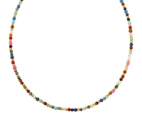 18K natuursteen ketting