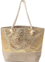 Beach Bag Leopard goud