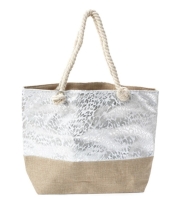 Beach Bag Leopard Silver
