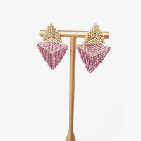 Brick Stitch Oorbel driehoek  Novi