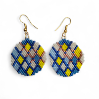 Brique stitch ronde oorbellen Rosie