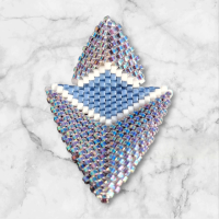 driehoek oorbel blauw Hanna