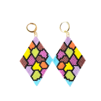 Drop oorbellen multicolor