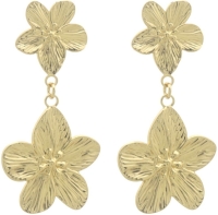 Dubbele bloemoorbel goud