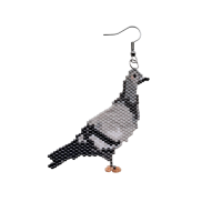 Duif oorbellen handgemaakt