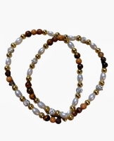 Elastische armband bruin tinten