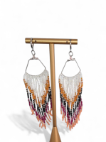 Franje Boho en  oorbellen Silver dream