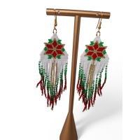 Franje Kerst oorbellen