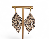 Franje Oorbellen panter print