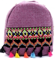 Geweven Boheemse Tas Schelpen lila