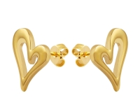 Goudkleurige hart oorbellen Liv