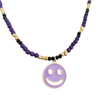 Ketting paars met smiley