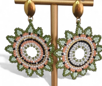 Mandala oorbellen Happy green